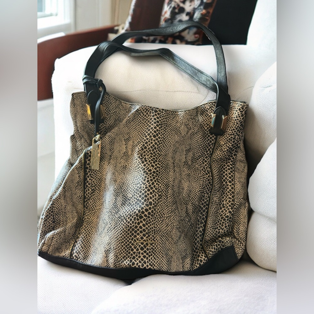 Snake Print Shoulder Bag